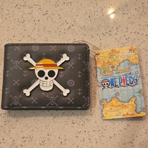 Loungefly Black and Gray One Piece Wallet